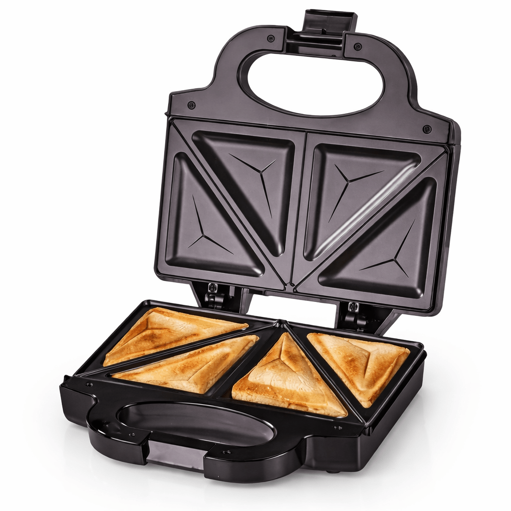 Mini Waffle Maker Machine - 2-in-1 750W 고속 가열 샌드위치 토스터