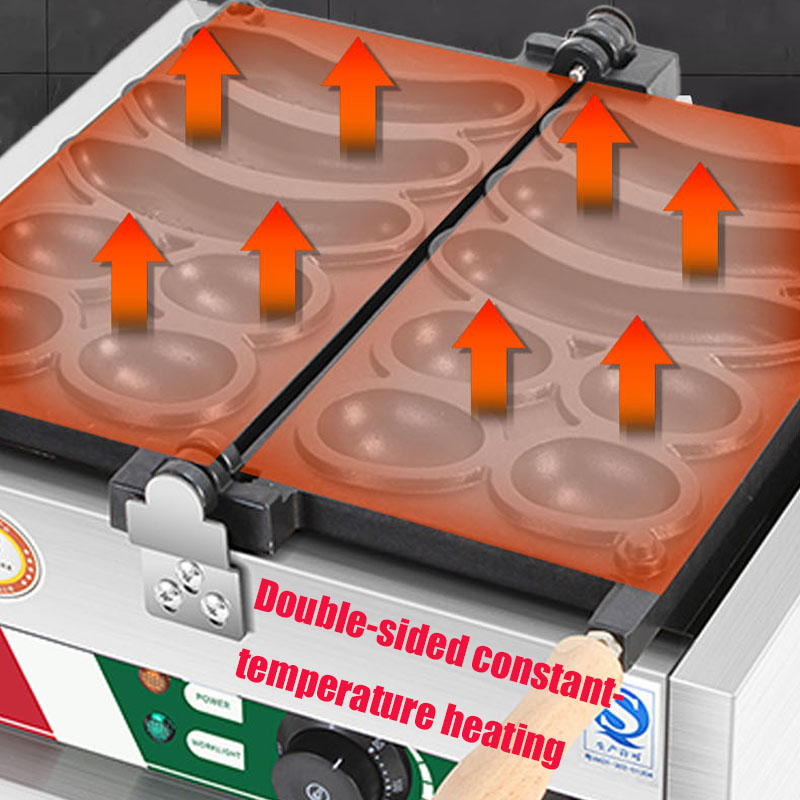 4구 110V/220V 논스틱 원형 치즈 골드 코인 & - Mini Waffle Maker Machine 리뷰 및 가격
